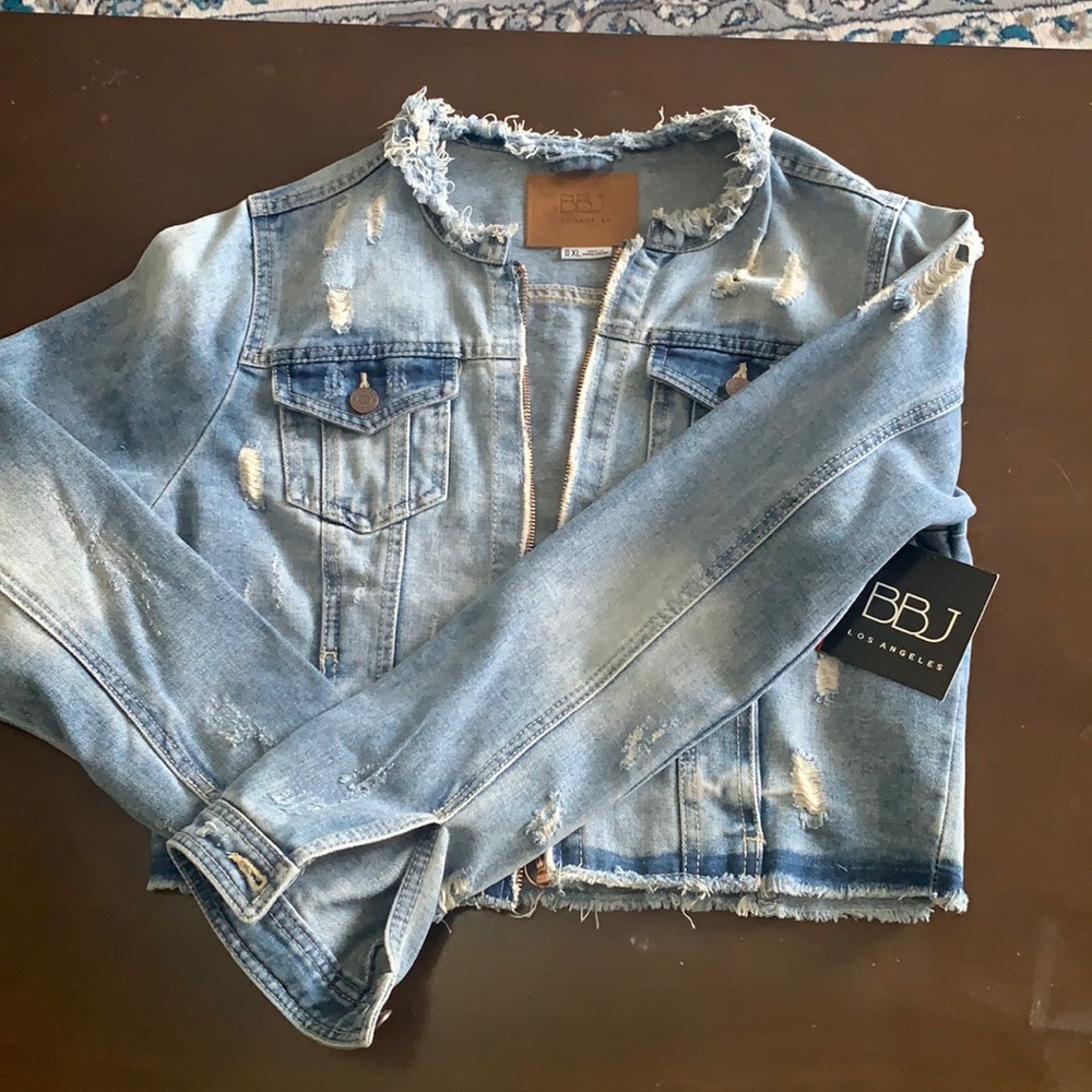 Crop denim jacket fit M